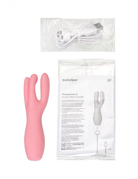 Вибростимулятор эрогенных зон Satisfyer Threesome 3 Pink Connect App
