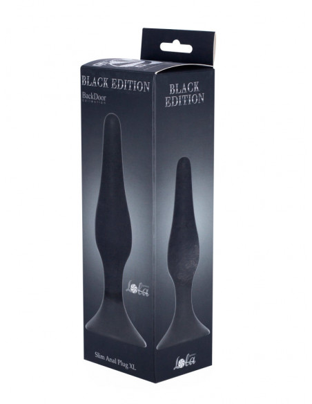 Анальная пробка Slim Anal Plug XL Black /15,5х3,6см/