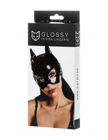 Маска кошки Glossy ANN Wetlook чёрный OS