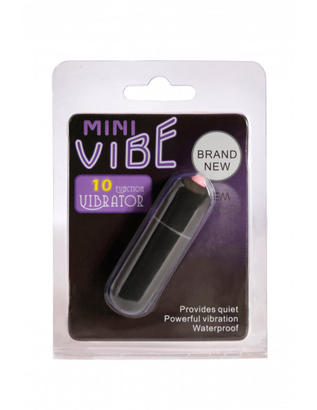 Вибропуля Mini Vibe 10 режимов вибрации ABS черная 5,5х1,3 см