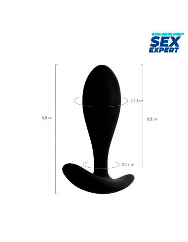 Анальная втулка SEX EXPERT черная /9,5х2,8 см/