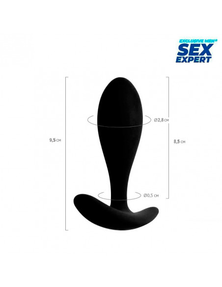 Анальная втулка SEX EXPERT черная /9,5х2,8 см/