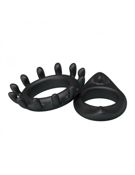 Набор эрекционных колец RING силикон черный