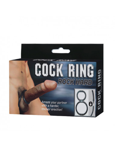 Двойное эрекционное кольцо COCK RING ROCK HARD...