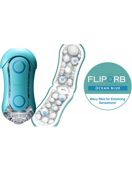 Инновационный Мастурбатор TENGA FLIP ORB OCEAN BLUE