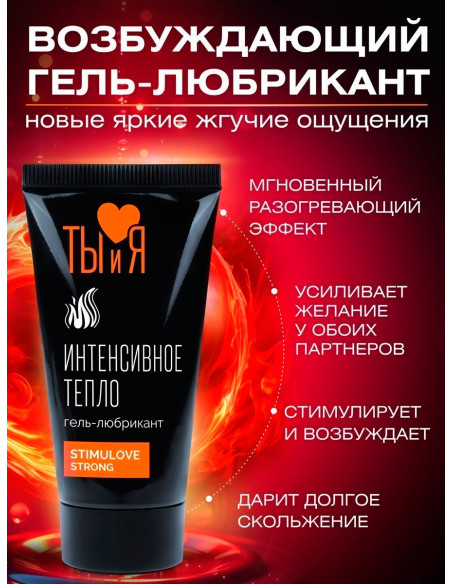 Интенсивно разогревающий гель-лубрикант STIMULOVE STRONG серия Ты и Я 25г