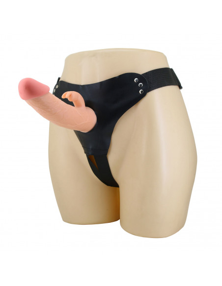 Страпон унисекс с полым фаллосом Harness Briefs Mavis /19х4,6 см/