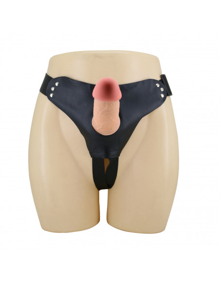 Страпон унисекс с полым фаллосом Harness Briefs Mavis /19х4,6 см/
