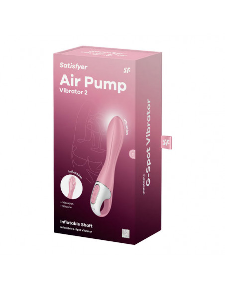 Вибратор с расширением Satisfyer Air Pump Vibrator 2 light red /20,9 см/
