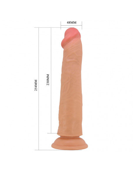 Фаллоимитатор гнущийся с подвижной кожей SLIDING SKIN SHARIFE 10" телесный /25,4х4,8 см/