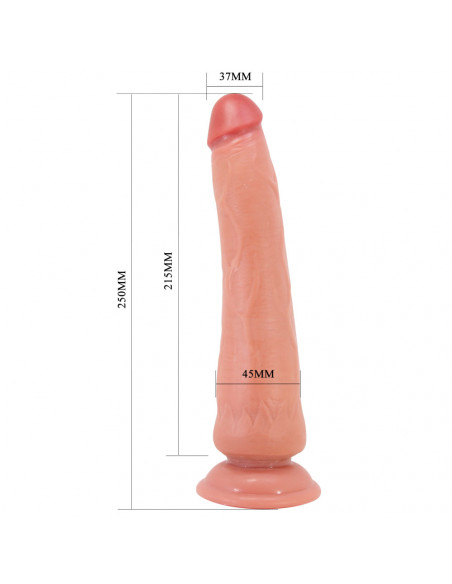 Фаллоимитатор с подвижной кожей SLIDING SKIN TIEMEYER 9,8" мулат 25х4,5 см