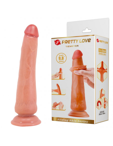 Фаллоимитатор с подвижной кожей SLIDING SKIN TIEMEYER 9,8" мулат 25х4,5 см