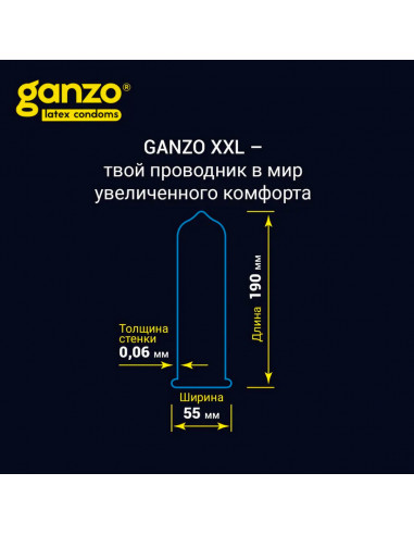 GANZO XXL №3 Black Edition увеличенные...