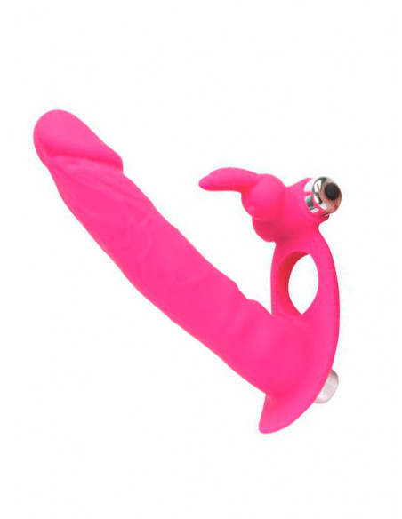 Вибронасадка Sweet Toys с анальным и клиторальным стимулятором /15х2,6 см/
