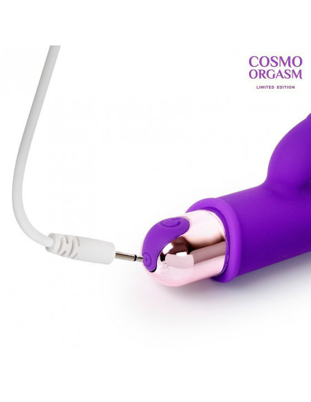 Перезаряжаемый мини-вибратор Кролик COSMO силикон 14/12х2,9 см