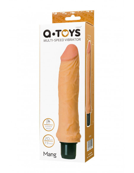 Виброреалистик A-Toys by TOYFA Mang ТРЕ телесный 20х4 см