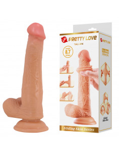Фаллоимитатор с подвижной кожей SLIDING SKIN TALLEN 8,7"...