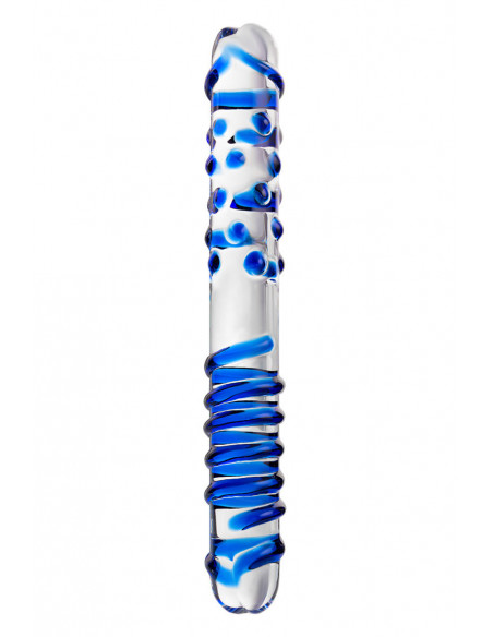 Двухсторонний фаллоимитатор Sexus Glass стекло 22 см
