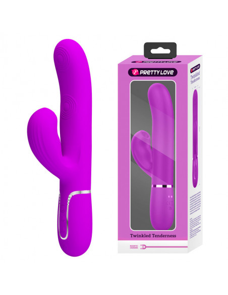 Вибратор-Кролик 3в1 с пульсацией Perdita Twinkled Tenderness /22,8х3,4 см/