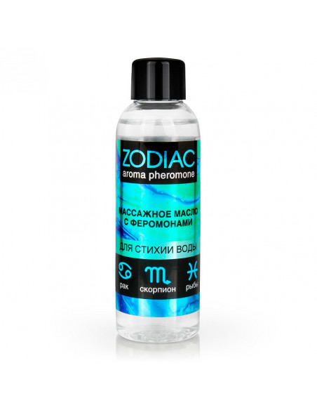 Массажное масло с феромонами ZODIAC AQUA 75 мл