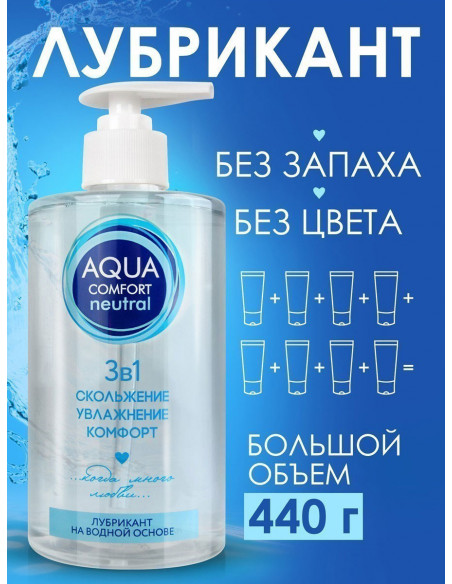 Лубрикант AQUA COMFORT hot secret NEUTRAL 440г