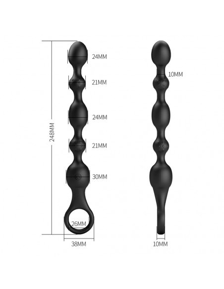 Виброцепочка Pretty Love Van Full Cover Silicone /24,8х2,4 см/