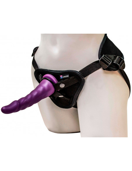 Страпон с двумя насадками UNI strap 6 "Harness" best of all с 10 режимами вибрации