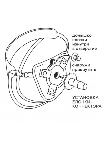 Страпон с двумя насадками UNI strap 6 "Harness"...
