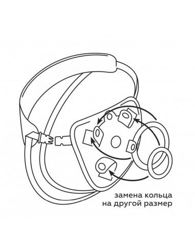 Страпон с двумя насадками UNI strap 6 "Harness"...