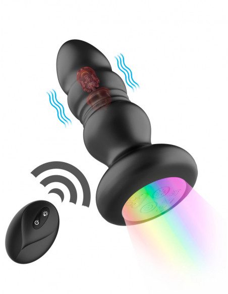 Светящаяся телескопическая вибропробка BUMP ORGASM /12,5х3,9 см/