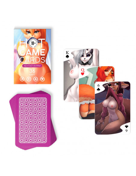 Карты игральные «HOT GAME CARDS» ХЕНТАЙ ФУРРИ 36 карт