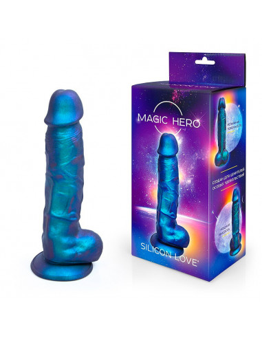 Фаллоимитатор с мошонкой MAGIC HERO SILICON...