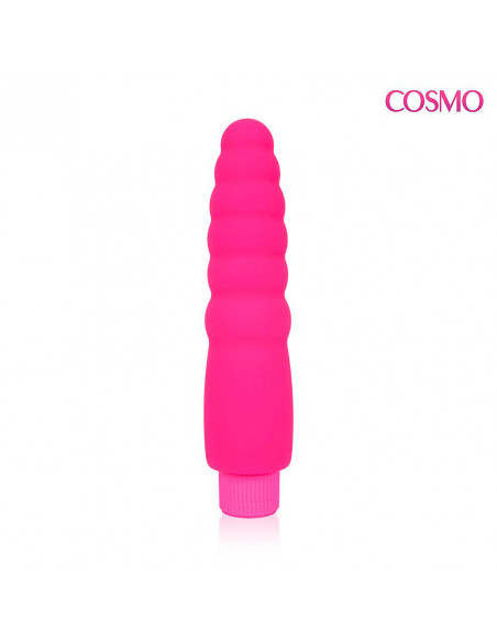 Вибромассажер COSMO силикон фуксия /15х3,3 см/