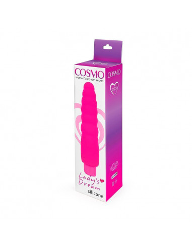 Вибромассажер COSMO силикон фуксия /15х3,3 см/