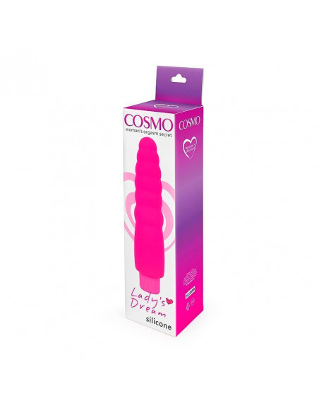 Вибромассажер COSMO силикон фуксия /15х3,3 см/