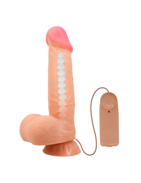 Виброреалистик гнущийся с подвижной кожей SLIDING SKIN телесный 21,8х4,6 см