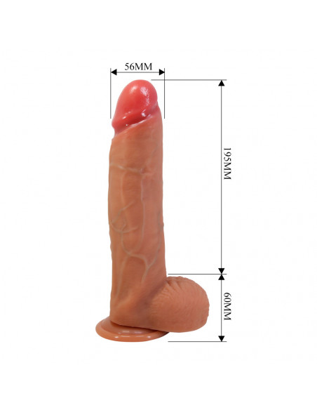 Фаллоимитатор MENDEL SUPER SOFT LIQUID SILICONE жидкий силикон телесный /25,5х5,6 см/