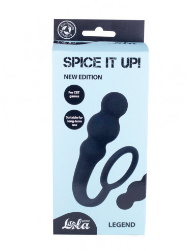 Эрекционное кольцо с анальной пробкой Spice it...