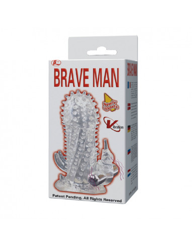 Вибронасадка Кролик BRAVE MAN TPR прозрачный...