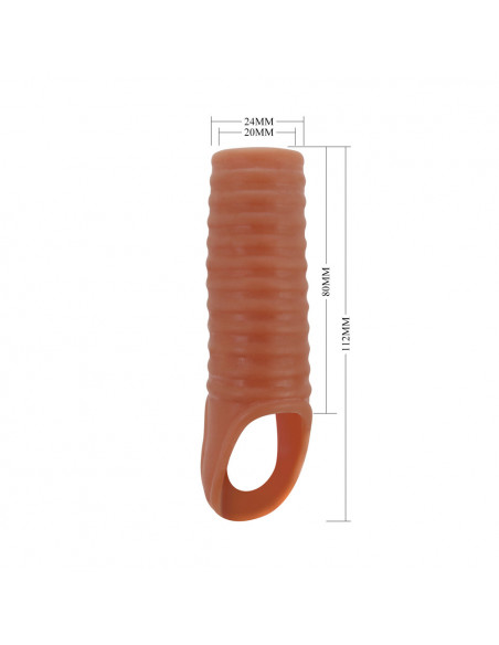Насадка открытая BIGGER THICKER TPE телесный /11,2 см/