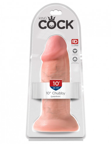 Фаллоимитатор King Cock 10" Chubby - Flesh...