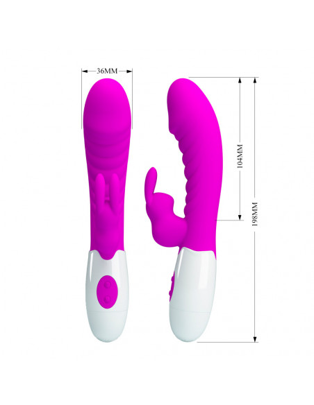 Вибратор-Кролик Naughty Bunny силикон фиолетовый /19,8х3,6 см/
