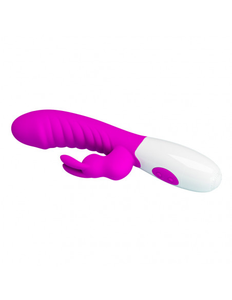 Вибратор-Кролик Naughty Bunny силикон фиолетовый /19,8х3,6 см/