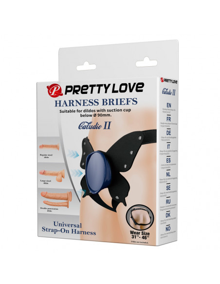 Страпон унисекс для присосок Harness Briefs Caludio II
