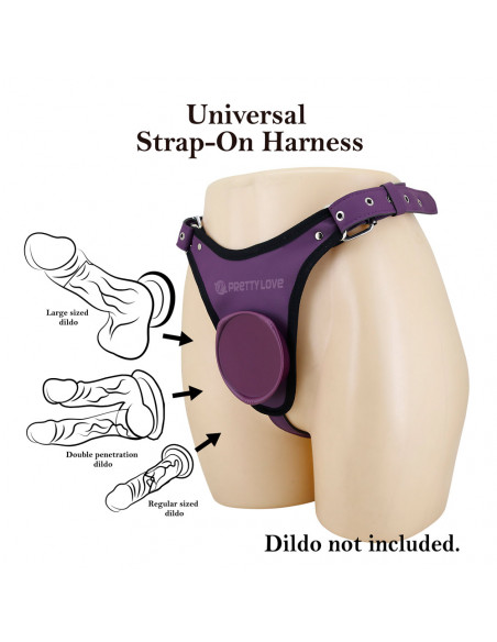 Страпон унисекс для присосок Harness Briefs Caludio III