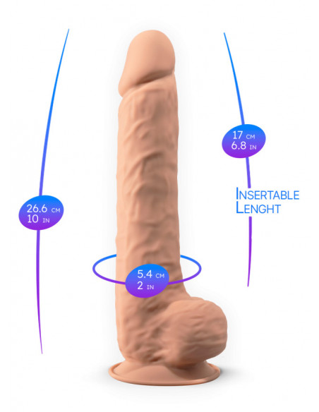 Фаллоимитатор термоактивный Silexpan 10" Model 1 /26,6х5,4 см/