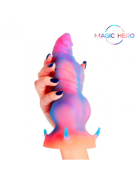 Светящийся в темноте фантазийный фаллоимитатор MAGIC HERO AMAZING TOYS 20/17х3/5,3/6,8 см