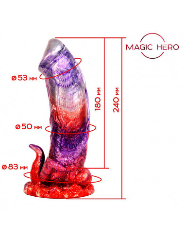Фантазийный фаллоимитатор MAGIC HERO SILICON...