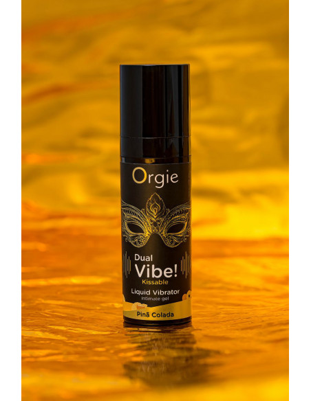 Жидкий вибратор для поцелуев Orgie DUAL VIBE! - KISSABLE Pina Colada 15 мл