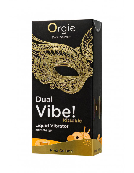 Жидкий вибратор для поцелуев Orgie DUAL VIBE! - KISSABLE Pina Colada 15 мл